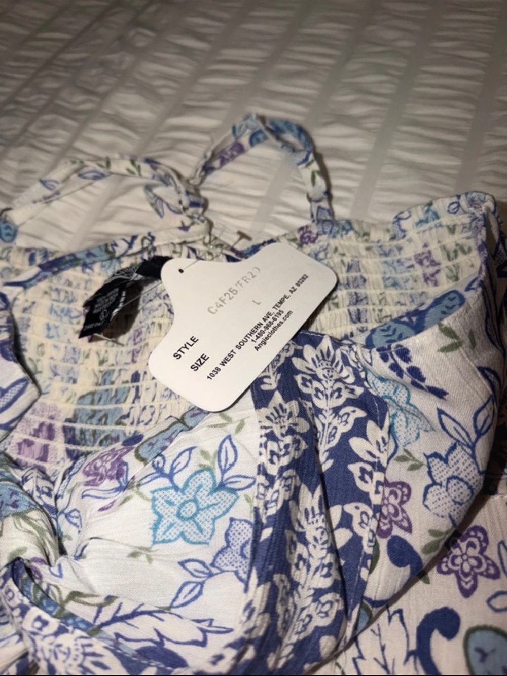 Angie Blue & Purple Floral Maxi Dress - Picture 5 of 5